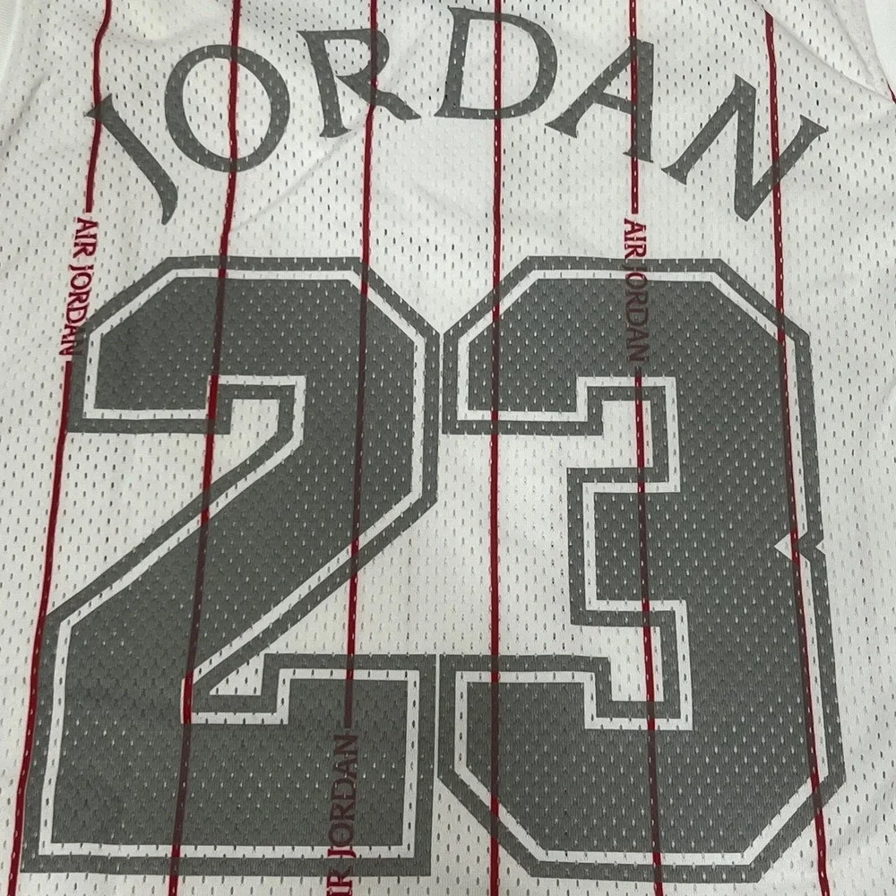 Air Jordan Basketball Game Tank Top Jersey Nike White Red Men 3XL DM1380-100 New
